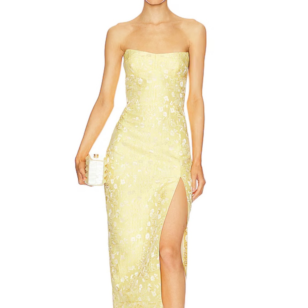 Amanda Uprichard Ivy dress in yellow s